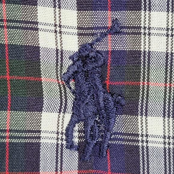 Polo Ralph Lauren Oxford Shirt Men's XXL 18 Tartan Plaid Yarmouth Button Down - Picture 5 of 10